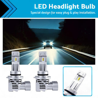 compare product 9006 HB4 9012 HIR2 LED Headlight Kit Bulbs 6000K White Fog Light Globe Lamp