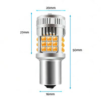2PCS BA15S 1156 P21W LED Turn Signal Indicator Bulb Globe Amber No Hyper Flash
