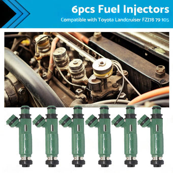 compare product 6PCS Fuel injector Suitable for Toyota Land cruiser FZJ78 79 80 105 4. 5L 1FZ-FE