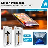 2PCS Tempered Glass Screen Protector Suitable For iPhone 14/ Pro/ Max/ Plus