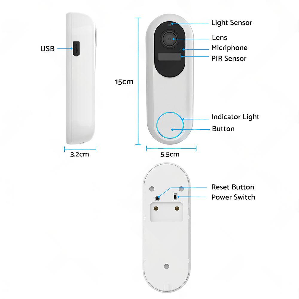 1080P WIFI Doorbell 2. 4G  and  5G Wireless Video Intercom Security Door Camera