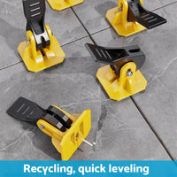 50PCS Tile Levelling Spacer Tiling Tool Leveling System Clips Floor Wall Wrench