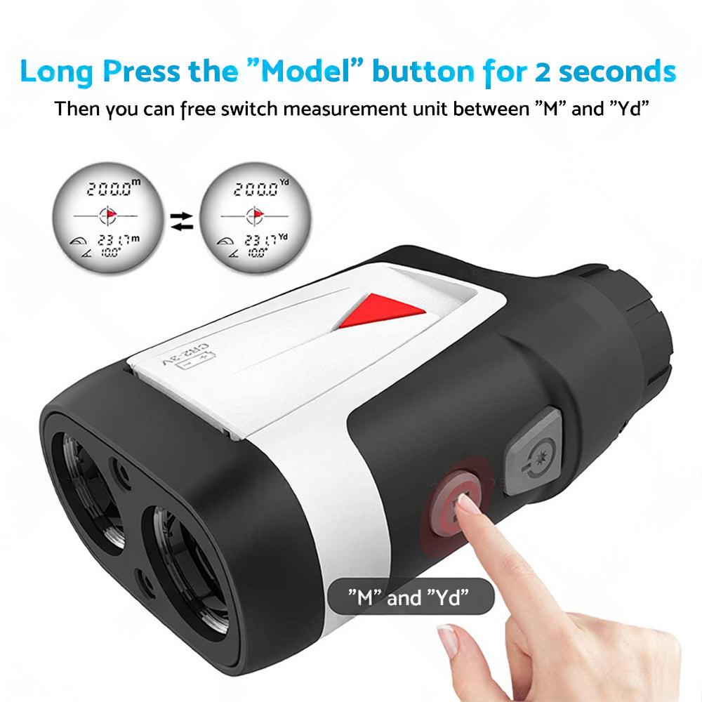 Mileseey 600M Golf Laser Range Finder with Slope On Off Flagpole Lock Vibration