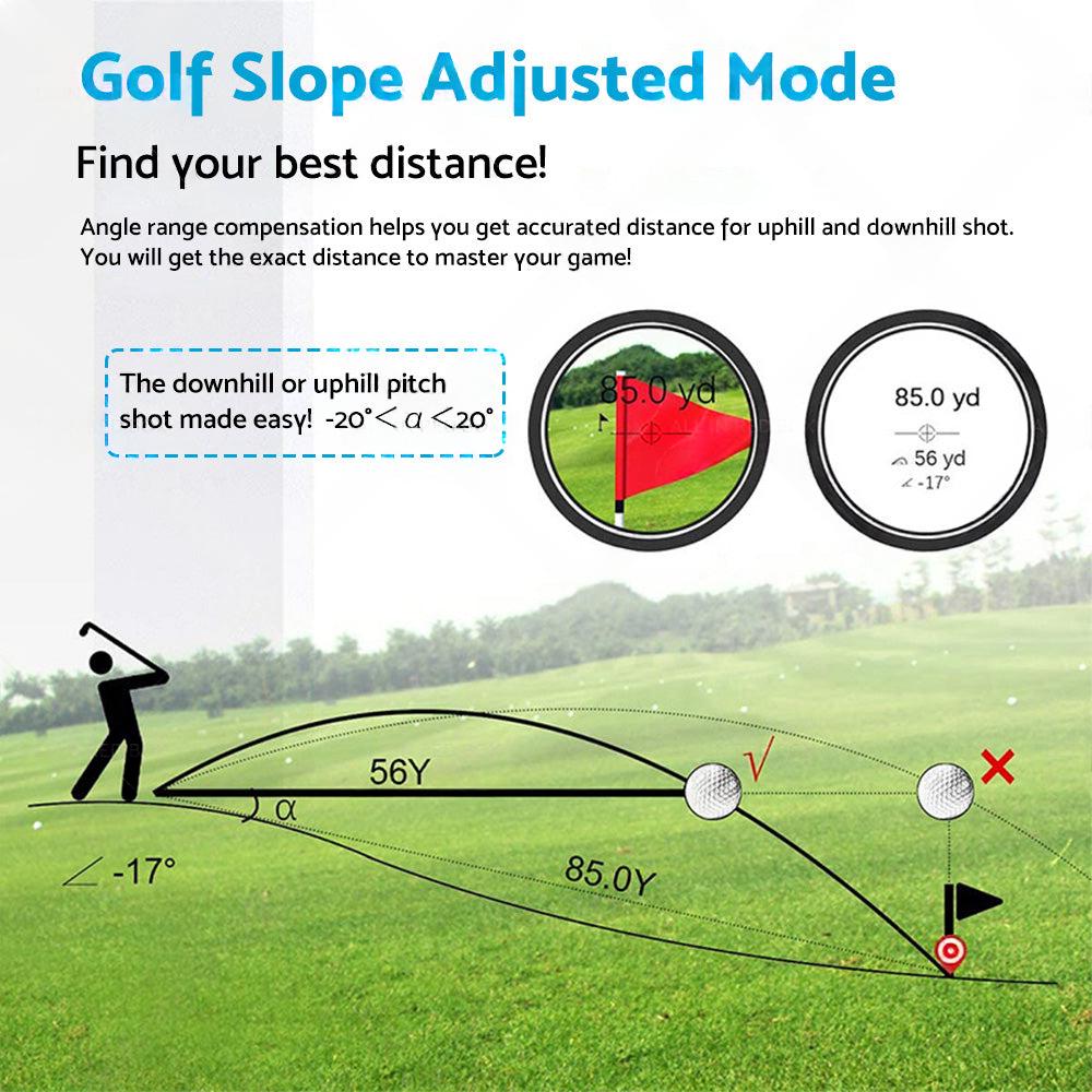 Mileseey 600M Golf Laser Range Finder with Slope On Off Flagpole Lock Vibration