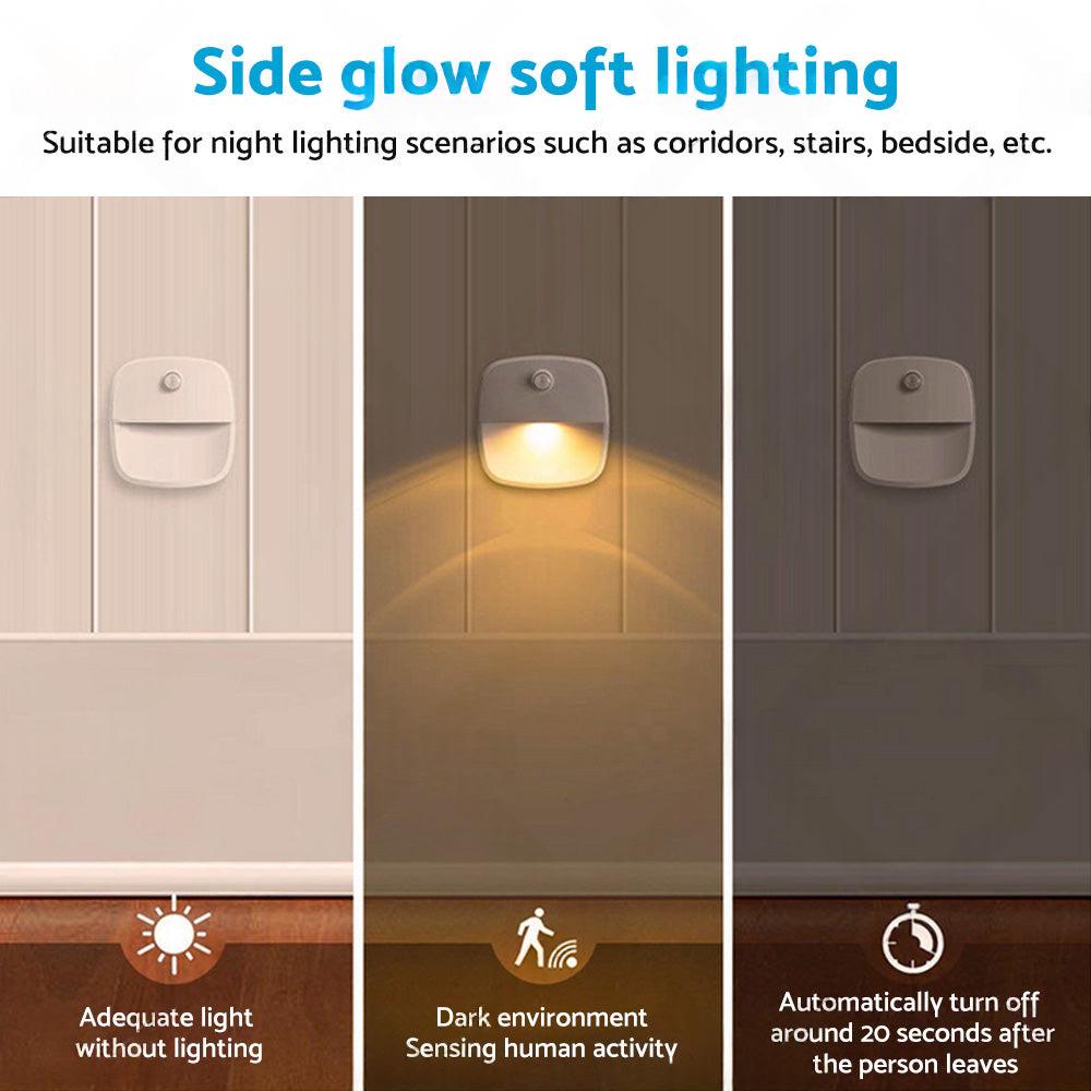 3 PCS Cordless Battery-Powered LED Night Light Motion Sensor Light-Warm White