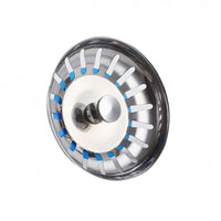 2PCS Kitchen Sink Strainer Plug Waste Drain Stopper Filter Stainless Steel