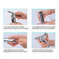 Metal Grease Gun For Chainsaw Chain Bar Sprocket Nose  and  Brushcutter Head Bearing
