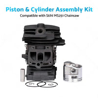 Piston  and  Cylinder Kit 44mm 1143 020 1207 Suitable For Stihl MS251 Chainsaw