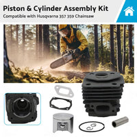 Piston  and  Cylinder Assembly Kit Suitable for Husqvarna 357 359 Chainsaw 47mm