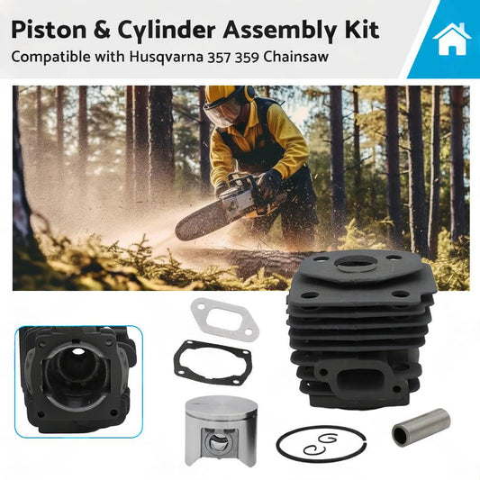 Piston  and  Cylinder Assembly Kit Suitable for Husqvarna 357 359 Chainsaw 47mm