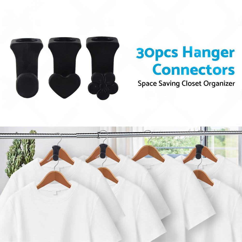 30PCS Closet Clothes Hanger Connector Hook Closet Space Organizer Space Saving