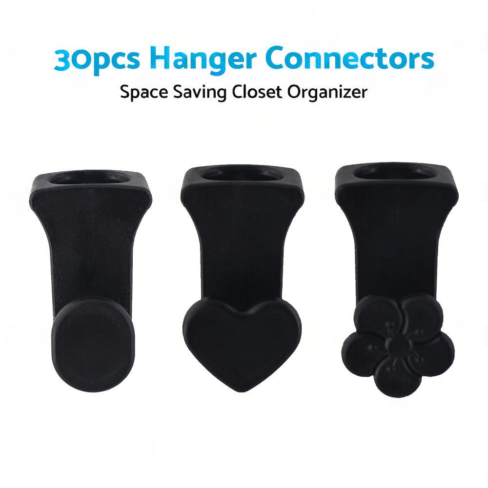 30PCS Closet Clothes Hanger Connector Hook Closet Space Organizer Space Saving