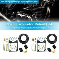 2 Sets Carburetor Rebuild Repair Kit Suitable For Yamaha XV750 Virago 1981-1983