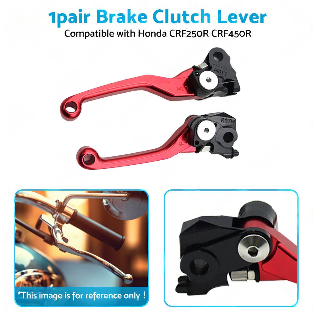 Pair Pivot Brake Clutch Lever Red Suitable For Honda CRF250R CRF450R 2007-2012