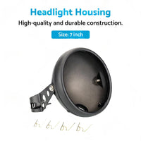 7inch Inch Motorcycle Head Light Bulb Bucket Housing Bracket Suitable For Harley