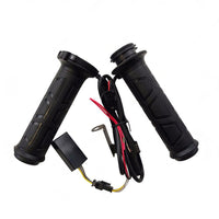 12v Motorcycle Heated Hand Rubber Grips 22mm 7 8'' Handlebar Grip Adjustable Hot