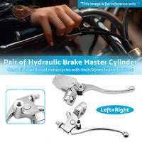 1inch Chrome Motorcycle Handlebar Hydraulic Brake Master Cylinder  and  Clutch Lever
