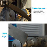 Lawn Mower Blade Sharpener Rotary Stone Grindstone Sharpening Drill Tool