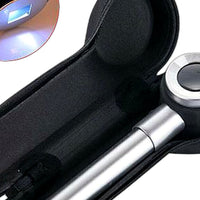 Hand Held 45x Magnifying Glass Jewellery Magnifier Loupe with Scale 3 LED Lights