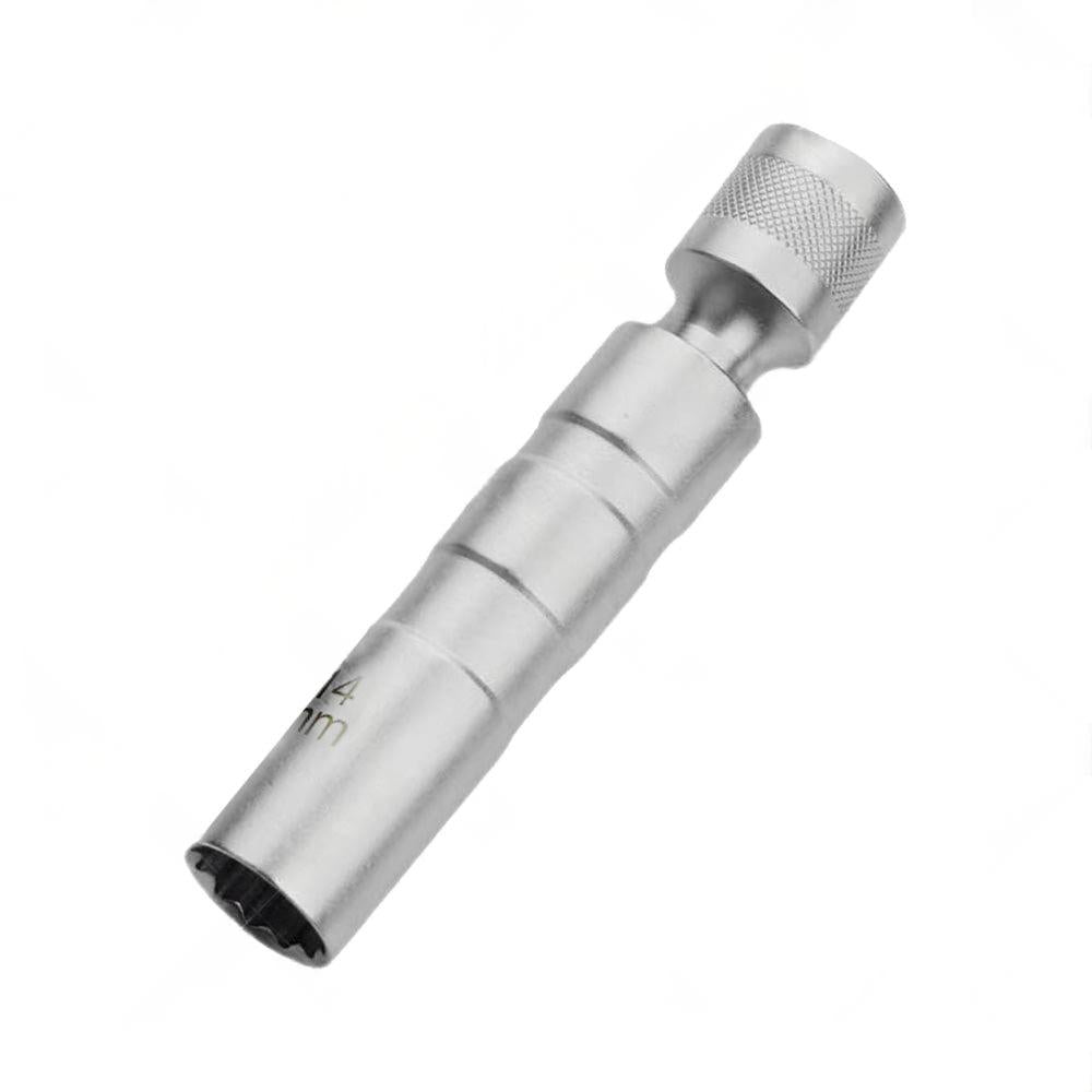 14/16mm Thin Wall Magnetic Swivel Spark Plug Socket 12 Point Removal Tool Suitable For Automotive Engine Maintenance