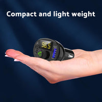 Bluetooth-5. 0 Radio Car Kit Wireless FM Transmitter Dual USB Charger MP3 Player