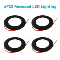 4/6x 12V Dimmable Spot Lights Suitable For Caravan & Boat Black Downlight Warm White AU