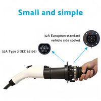 EVSE EV Adaptor 32A J1772 Type 1 to Type 2 Plug EV Adapter, Electric Cars V A3Y2