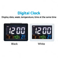 Digital Home Large Big Jumbo LED Wall Desk Clock With Calendar Temperature AU