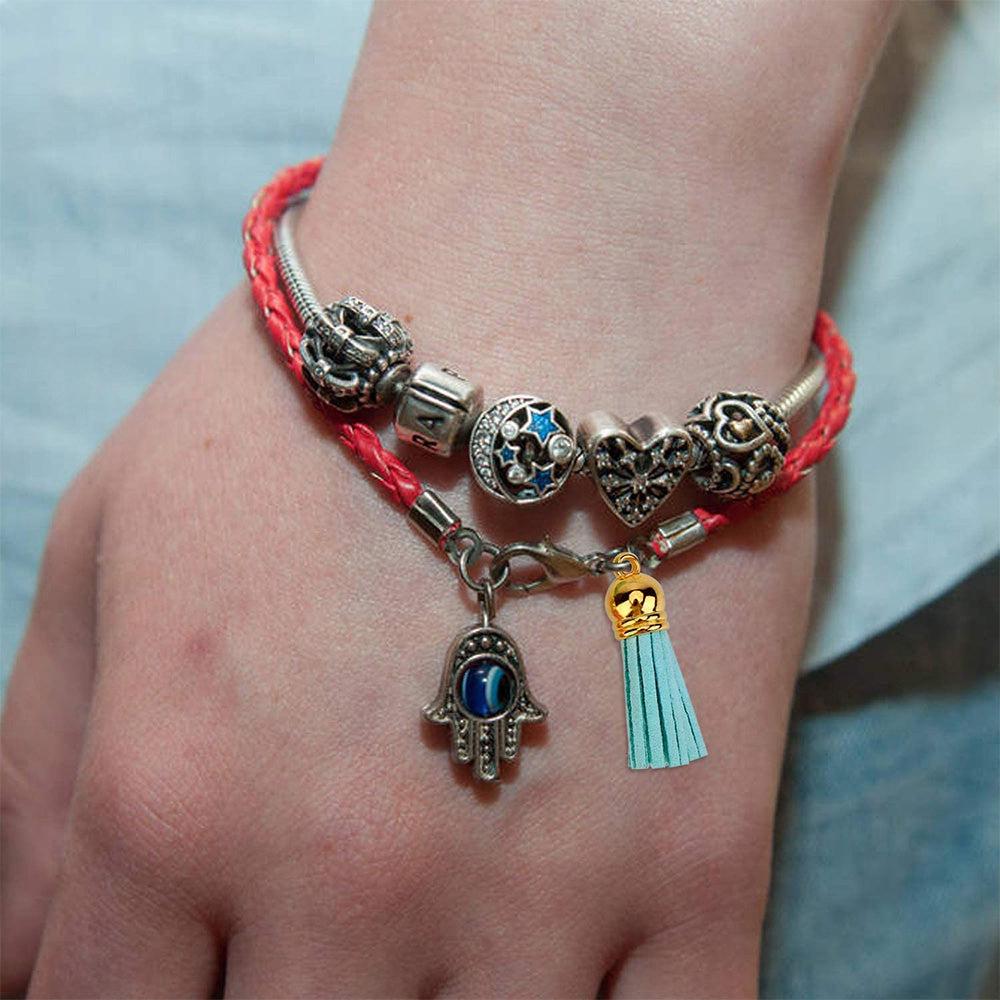 250PCS Keychain Ring Tassels Bulk Colored Leather Tassel Pendants Jewelry DIY