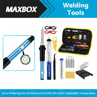 compare product 15IN1 Soldering Iron Kit 60W Electronics Welding Tool Adjustable Temperature AU