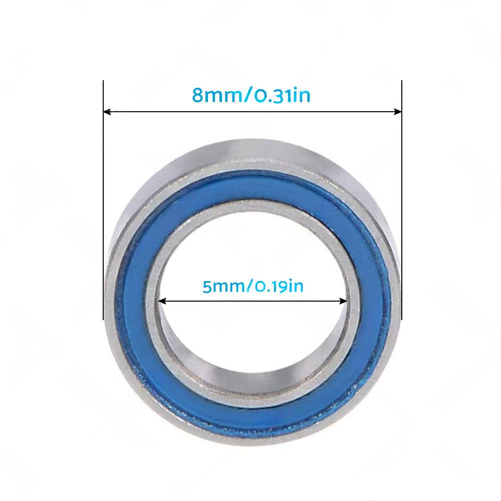 1/10x 5x8x2. 5mm Bearings PTFE Rubber Seals RC 2728 4606 5114 1213 B020 MR85-2RS
