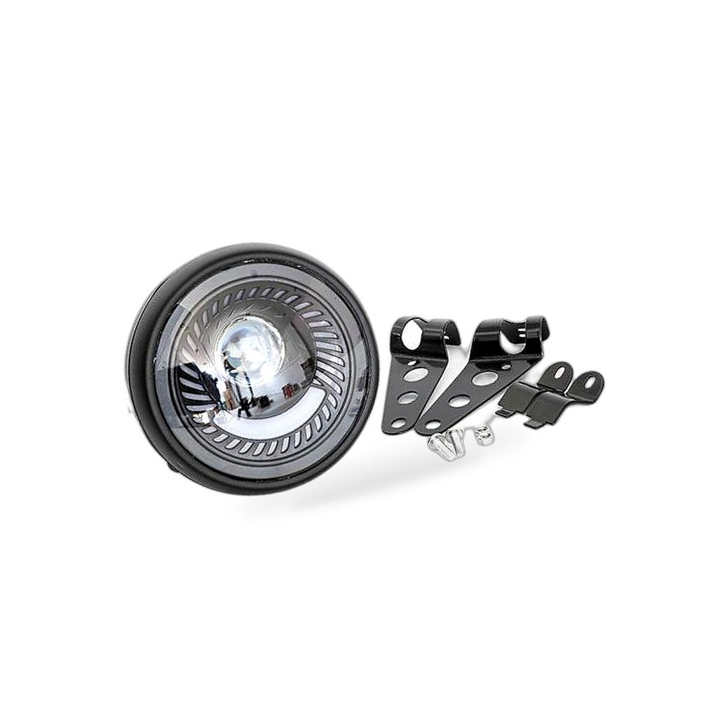 6.5-inch Motorcycle LED Headlight with Spiral Side Mount Bracket Suitable for Ca