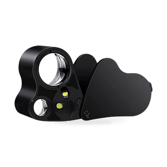 60x30mm Pocket Jeweller Eye Loupe Magnifier With LED Light Suitable for Jewelry
