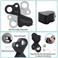 60x30mm Pocket Jeweller?¡¥s Eye Loupe Magnifier With LED Light Suitable For Jewelry