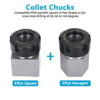 ER-32 Hex Square Collet Block Spring Chuck Collet Holder Suitable For Lathe Engraving Machine
