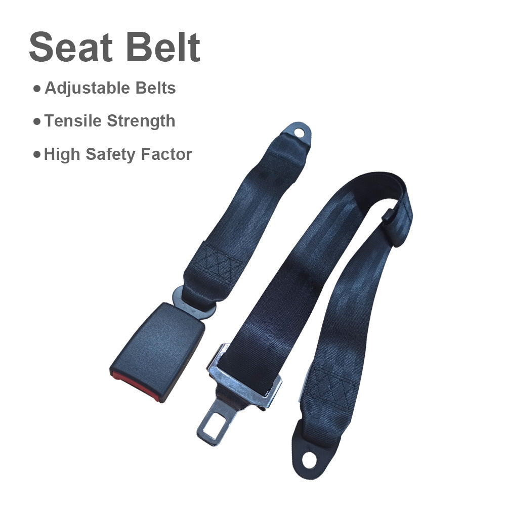 2 Point Retractable Adjustable Seat Lap Sash Belt Strap Suitable For Car Truck Set