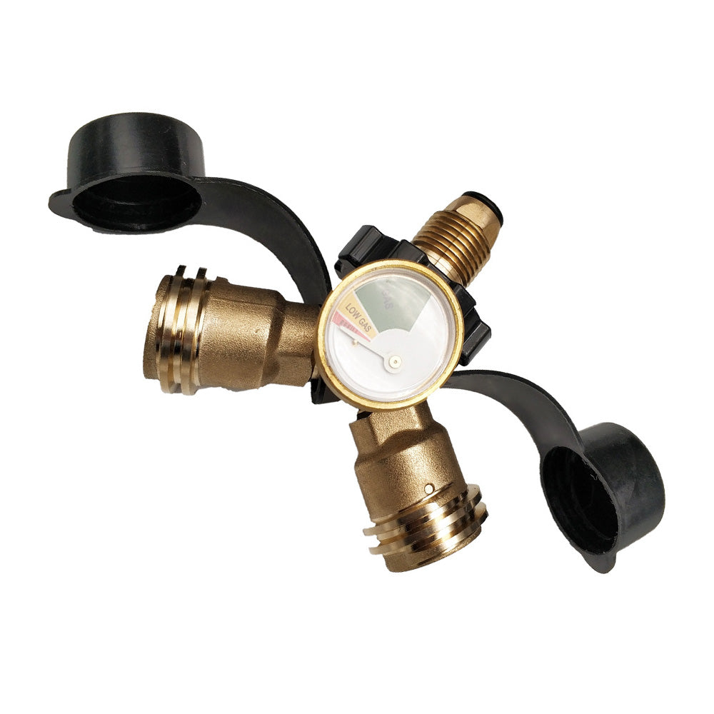 {{ LPG Bottle POL Dual Outlet Adapter  inch Y inch  Configuration with Gas Level Gauge }} - Buy Car Parts Online at {{ Kaka Auto Parts }}.