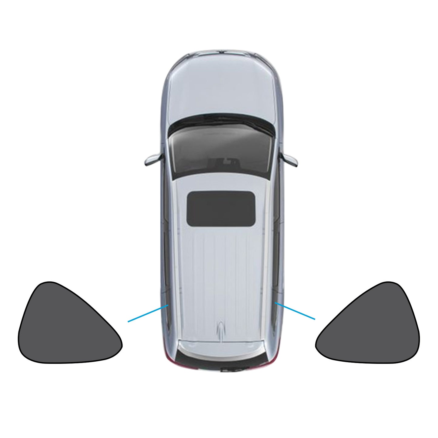 {{ 2x Triangular Window Shade Suitable for Mazda CX5 1st Gen KE 12-17 UVAProtection }} - Buy Car Parts Online at {{ Kaka Auto Parts }}.