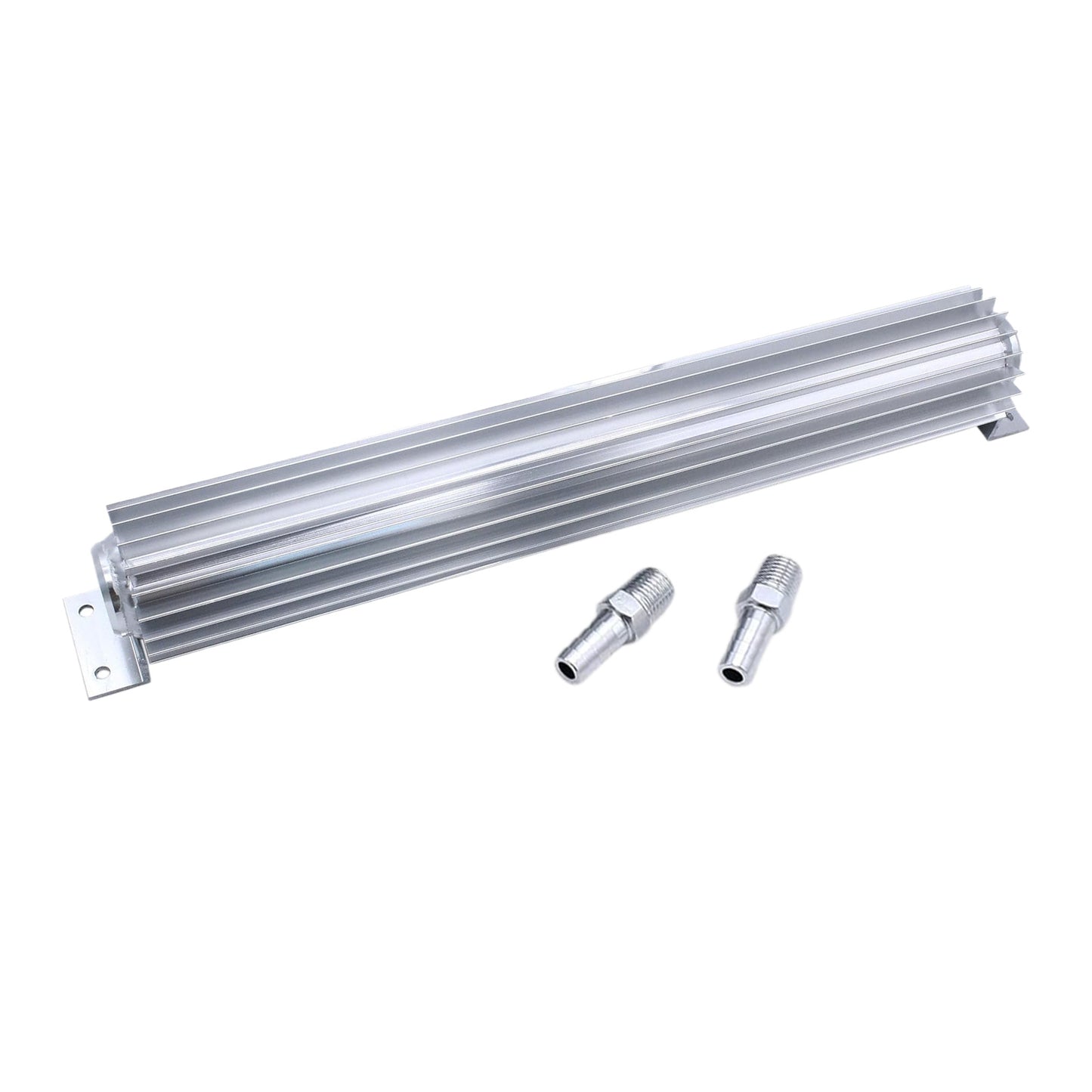 Universal 18inch Dual Pass Transmission Cooler with 1/4inch NPT Fitting Aluminum