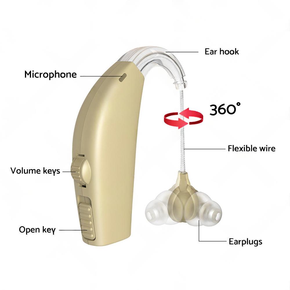 Rechargeable Digital Hearing Aid Severe Loss Ear Aid HIGH-POWER Sound Amplifier