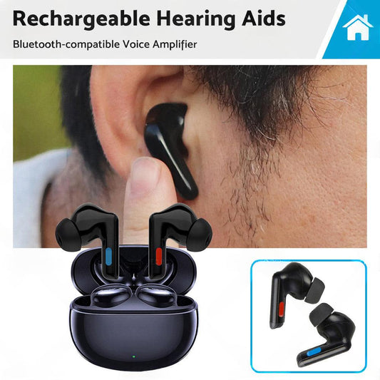 Bluetooth Pair of Rechargeable Hearing Aid Suitable for Both Ears