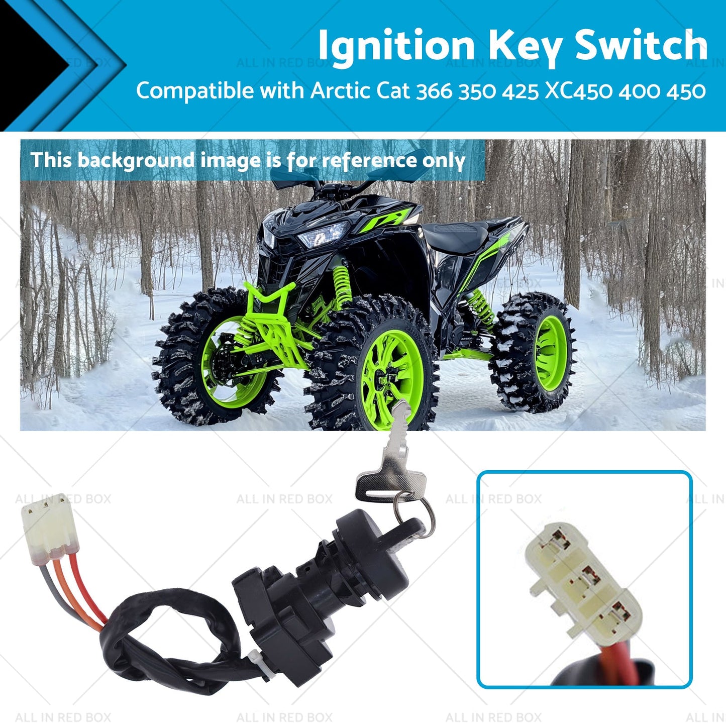 Ignition Key Switch Suitable for Arctic Cat 366 350 425 XC450 400 450 3313-439