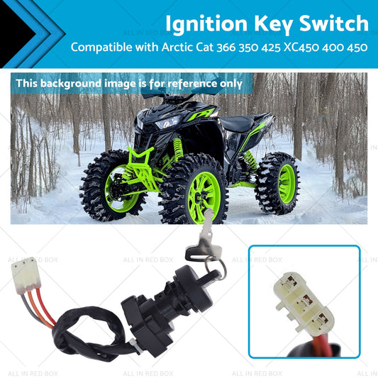 Ignition Key Switch Suitable for Arctic Cat 366 350 425 XC450 400 450 3313-439