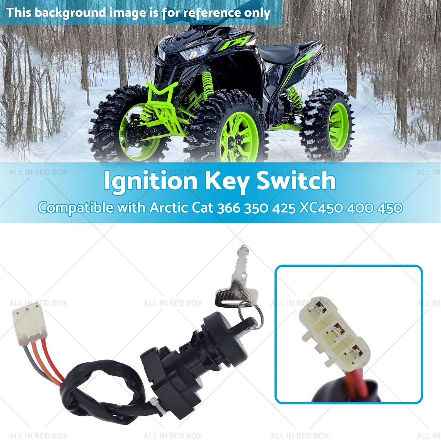 Ignition Key Switch Suitable for Arctic Cat 366 350 425 XC450 400 450 3313-439