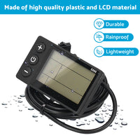 LCD Display Suitable For Electric Bike S866 24V/36V/48V ¡§C Waterproof Plug Fit For Ebike & Scooter