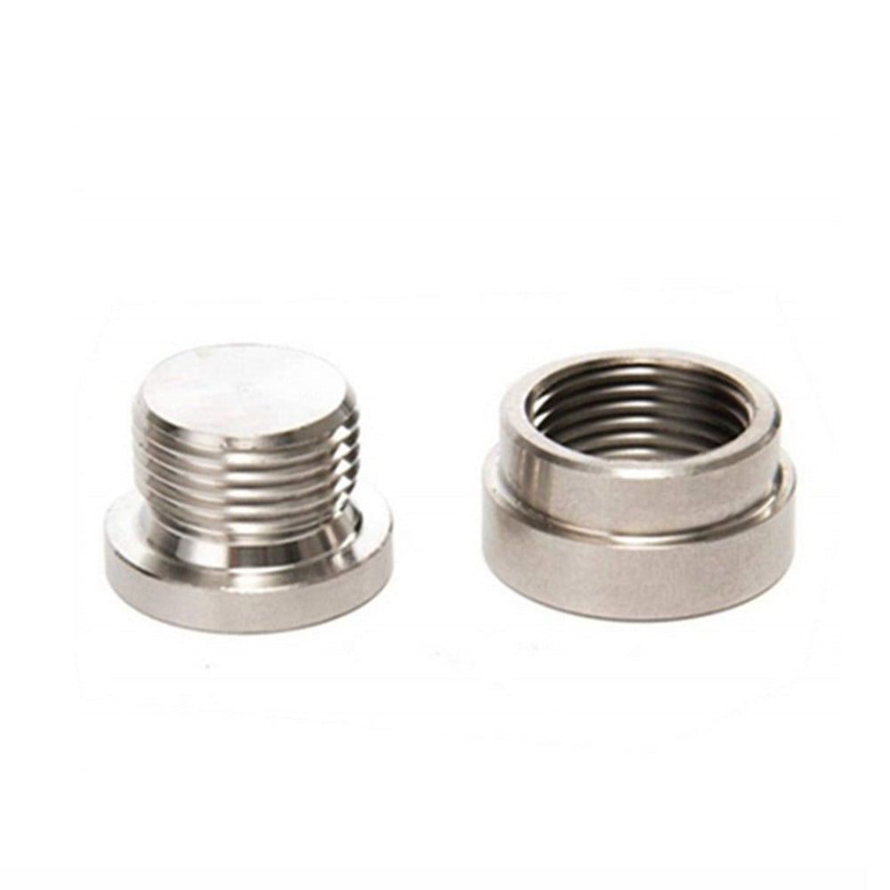 2x O2 Oxygen Sensor Bung Weld-On With Plug & Washer M18x1.5mm Suitable For Vehicle Exhaust Systems