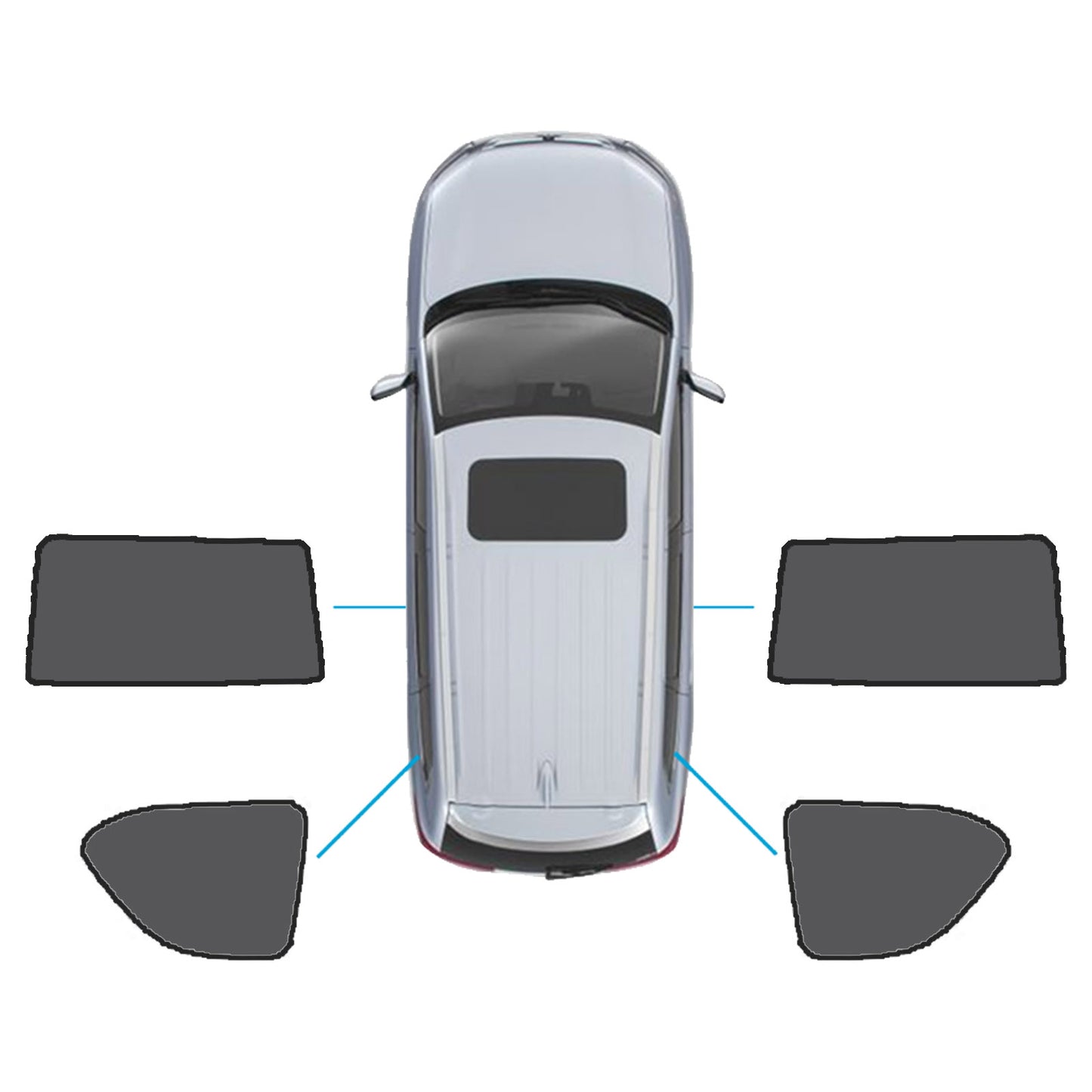 Car Window Magnetic Sun Shade Suitable For Nissan Patrol Y62 Series 2012-2024
