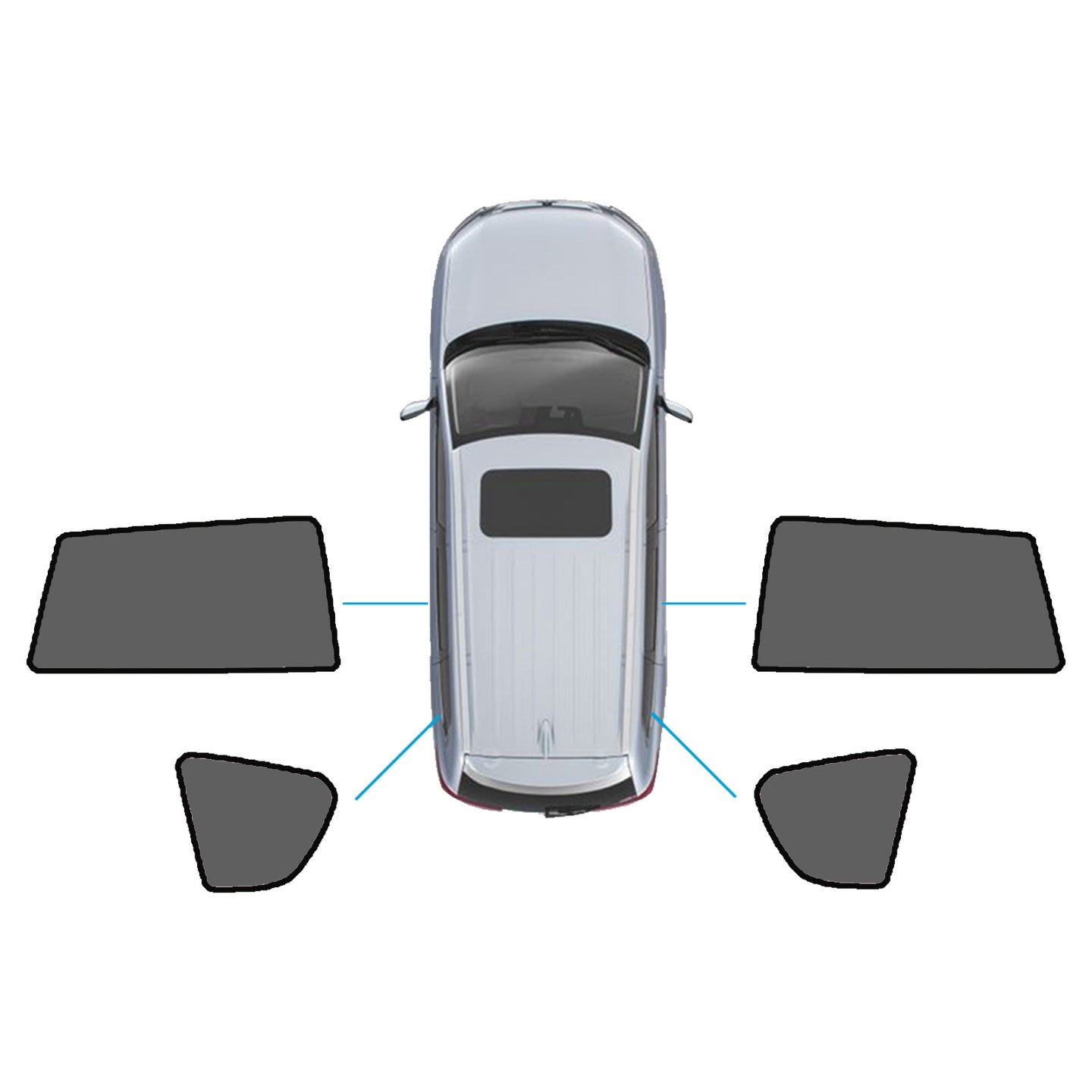 {{ Window Shade Black Suitable For Toyota RAV4 2005-2012 UV Protection Window }} - Buy Car Parts Online at {{ Kaka Auto Parts }}.