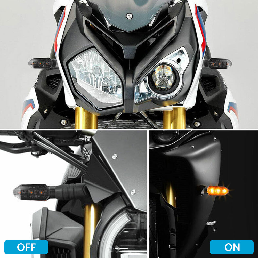 4x Motorcycle LED Turn Signal Indicators Suitable For Bikes ¡§C Amber, Universal Fitment