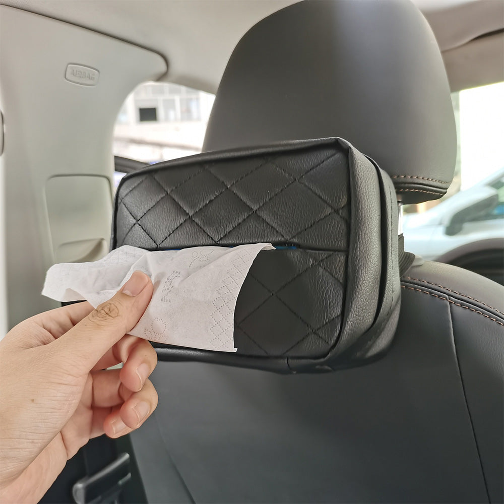 Car Tissue Holder 120 Tissues Box Cover Backseat Extra Large Tissue Organization